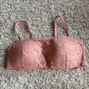 Auden Lace Bandeau in Coral